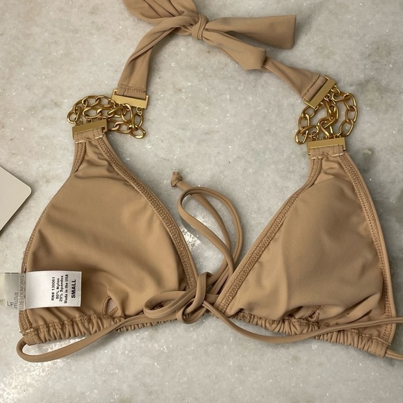 L*space bikini top NWT Nude with links sz Small size 4 size 6 - Picture 7 of 7